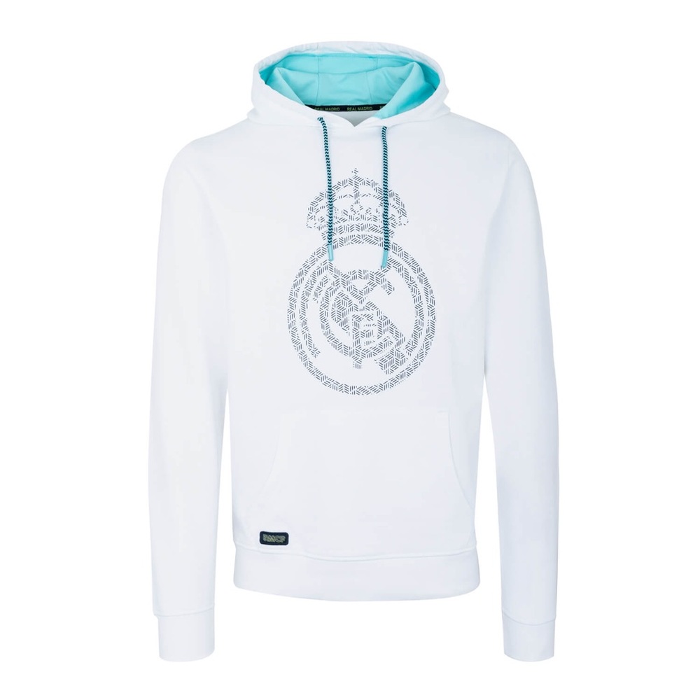 Bernabéu Neon Lights Mens Chest Crest Print Oth Hoodie White